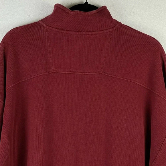 Tommy Bahama Sweater Mens Size XL 1/4 Zip Pullover Long Sleeve Cotton Knit Red - Picture 5 of 8